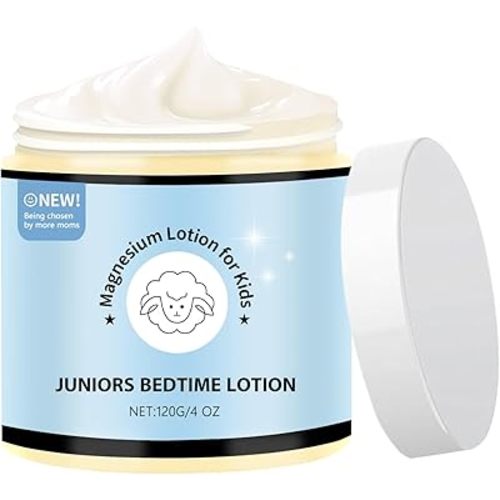 Magnesium Lotion for Kids - Magnesium Lotion for Sleep- Soothing Relief & Relaxation -Topical magnesium lotion helps children sleep peacefully before bed and at night - Without Melatonin