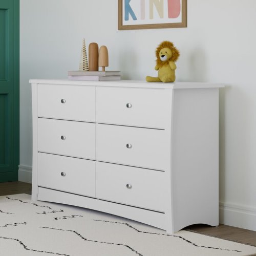 Crescent 6 Drawer Double Dresser