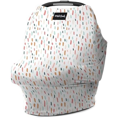 Milk Snob Original 5-in-1 Cover - Nursing Cover for Breastfeeding - Baby Car Seat Cover, Carseat Canopy & Stroller - Essential All-in-One Cover - Gift for Mom, Baby (Quinn)