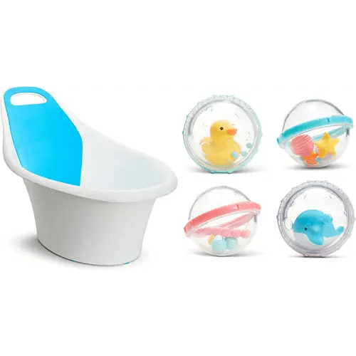 Munchkin® Sit & Soak™ Baby Bath Tub with 4pk Float and Play Bubbles Bath Toy
