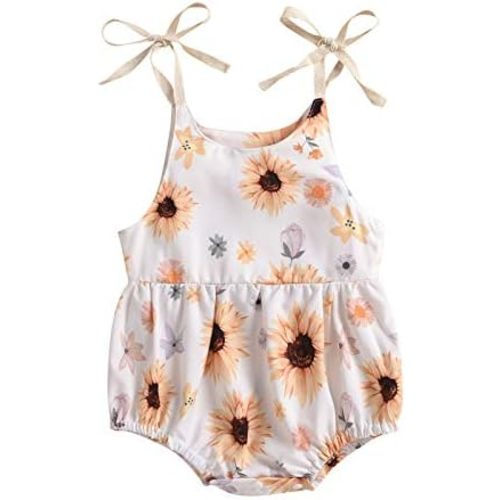 Infant Newborn Baby Girl Floral Romper Kids Spaghetti Strap One Piece Jumpsuit Shorts Toddler Summer Overall Clothes
