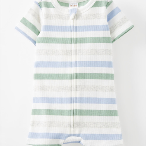 The Billie Short Sleeve Zip Romper