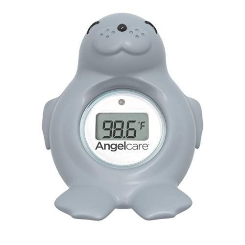 Angelcare Baby Bath & Room Thermometer - Happy Seal, Grey, BT-01-SEAL-US