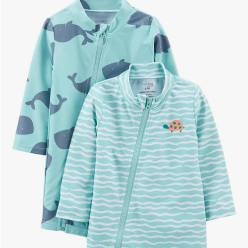 Simple Joys by Carter's Boys' 2-Pack 1-Piece Zip Rashguards