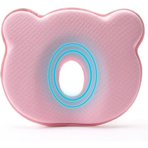 Almohada Donut suave y acogedora (2025) que previene la grasa y le da forma. Almohada para la cabeza (rosa).