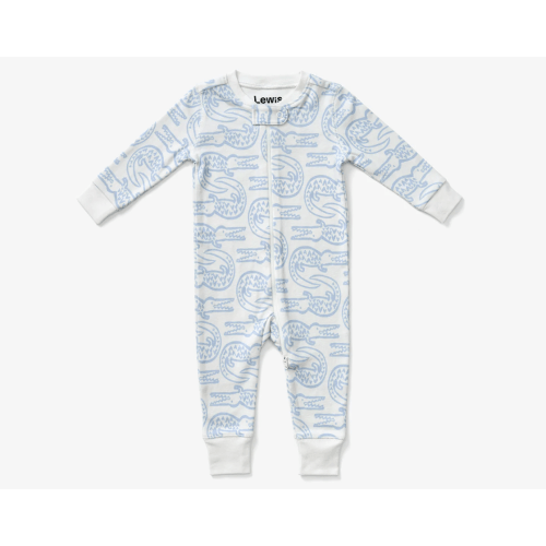 Zip Sleeper - Alligator in Bay Blue | Lewis