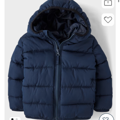 Toddler Boys Long Sleeve Hooded Puffer Jacket - NAVY | The Children's Place
