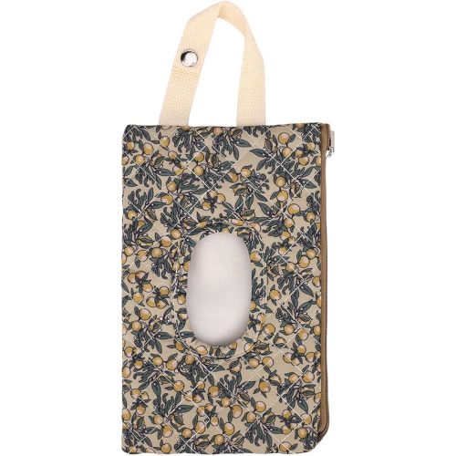Quilted Baby Wipes Pouch, Fillable Floral Baby Wipe Holder with Lanyard Portable Mommy Bag for Stroller Travel Stroller Daily Casual (Green)