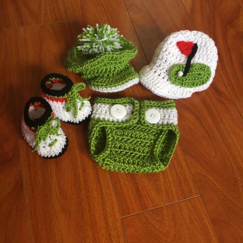 Three Piece Baby Golfer Outfit - Choice of Hat!