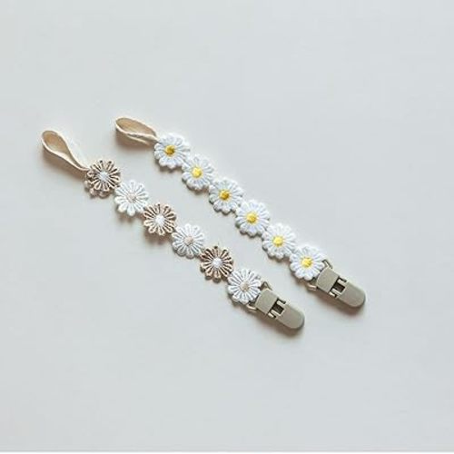 Pacifier Clips, 2PCS Soother Clips, BPA Free Pacifier Clip Pacifier Holder for Newborn Baby Boy Girl Gifts