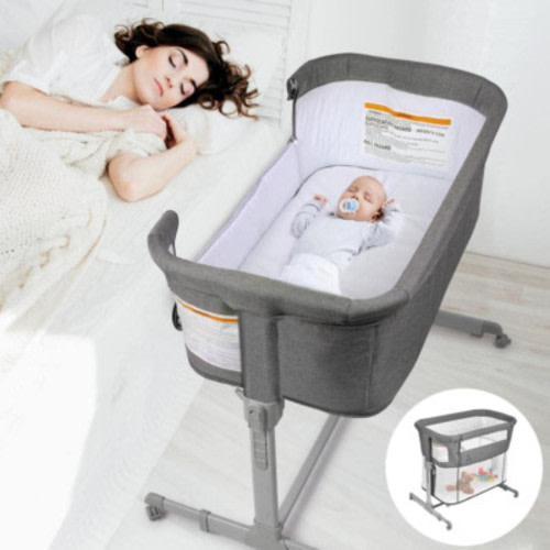 Koolababy 3-in-1 Portable Baby Bassinet, Sleeper & Playpen - Grey