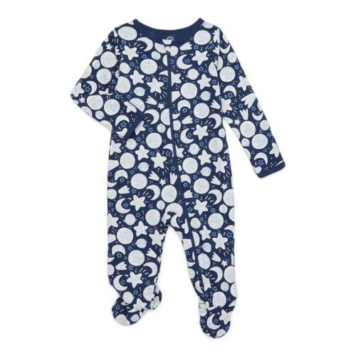 Wonder Nation Baby Boys or Girls Zip Front Footed Pajamas, Sizes Preemie-6/9 Months