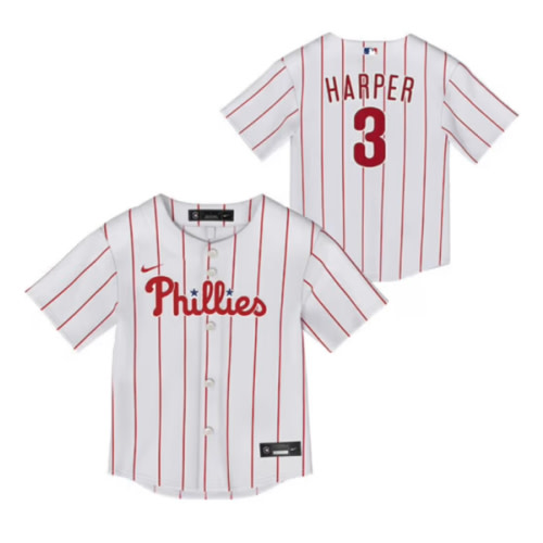 Philadelphia Phillies Bryce Harper Baby Home Replica White Baseball Jersey - 133435322