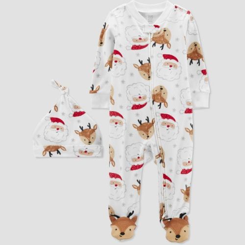Carter's Just One You®️ Baby Santa Reindeer Sleep N' Play - White