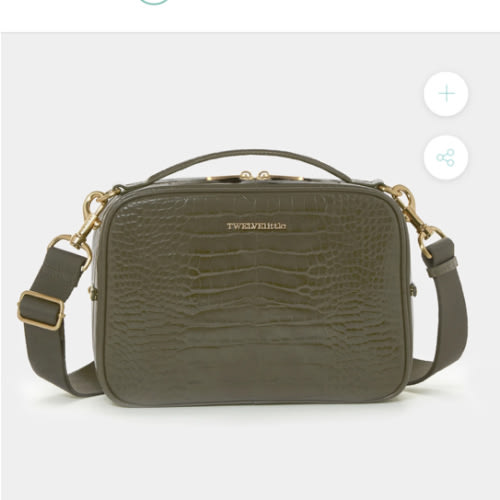 Luxe Diaper Clutch in Olive Croc