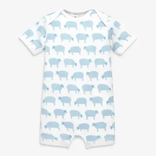 Organic animal friends babysuit shortie | Primary.com