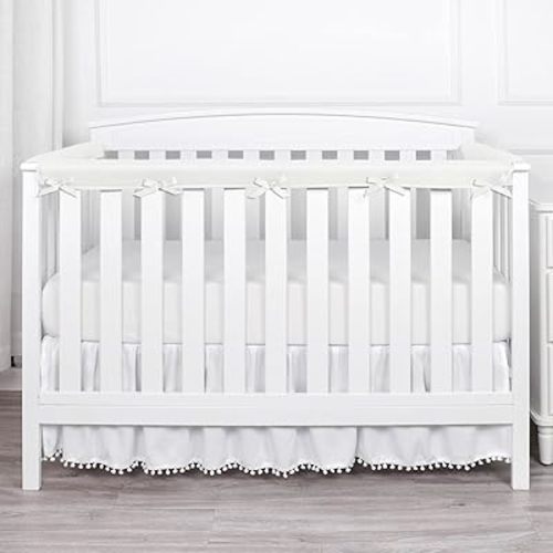 3pcs New Teething Edge&Corner Guard Coverage Straps -1 Pieces,Long Pieces (1 Length 51 in,width7in,2 Short Pieces (Length 27.5 in,Width 7 in) (White)