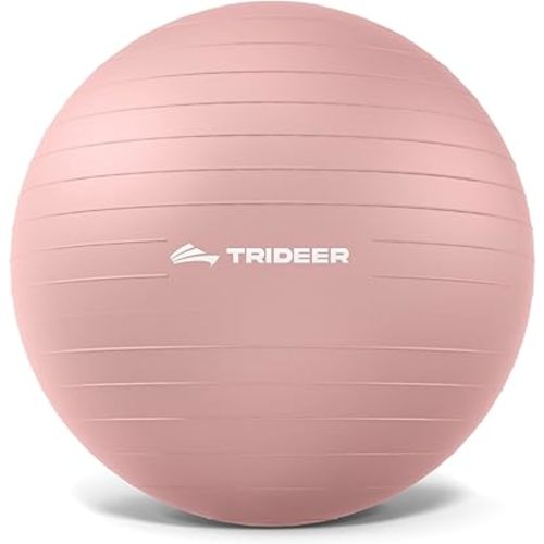 Trideer Exercise Ball Yoga Ball,Office Seating & Balance Ball Chair, Stability Ball for Pilates, Physical Therapy,Core Training & Balance Improvement & Stretching