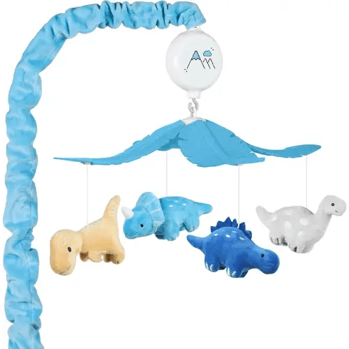 Dinosaur Baby Musical Crib Mobile - Dino Mobile for Crib with 12 Lullabies for Baby Boys and Girls | Dinosaur Nursery Decor