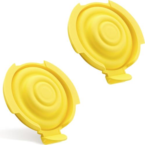 Membrane Compatible with Medela Pump Parts, 2-Pack BPA Free Silicone Membranes Compatible with PersonalFit Flex connectors, Yellow
