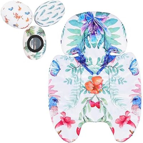 Mamaroo Newborn Insert and 3Pcs Mamaroo Replacement Toy Balls, Breathable Reversible Mamaroo Infant Insert Compatible with 4moms Mamaroo Baby Swing & RockaRoo, Head & Body Support, Machine Washable