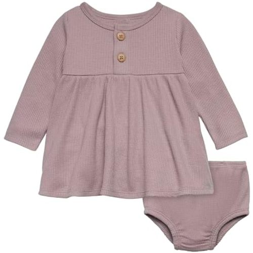 Modern Moments by Gerber Baby Girls' Mini-Waffle Dress with Diaper Cover Set