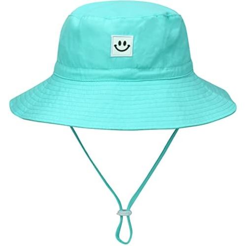 MaxNova Baby Sun Hat Smile Face UPF 50+ Toddler Bucket Hat for Boys Girls 0-7 Years
