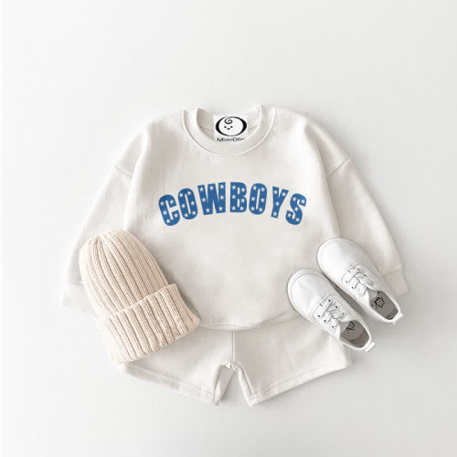 COWBOYS Baby 2-Piece Slogan White Set