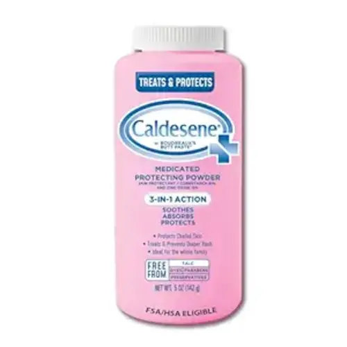 Caldesene Medicated Protecting Body Powder with Zinc Oxide and Cornstarch, Talc-Free Baby Powder Soothes & Protects, 5 Oz.