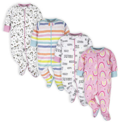 4-Pack Baby Girls Unicorns Sleep &#39;N Plays