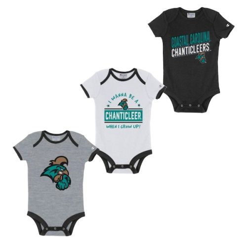 Coastal Carolina 3 Pack Bodysuit blk