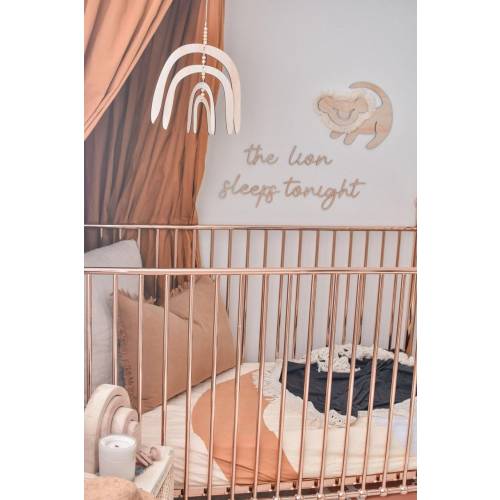 The Lion Sleeps Tonight Nursery Wall Art – Wooden Script Sign, Baby Room Decor, Safari Jungle Nursery, Handmade Kids Room Wall Hanging