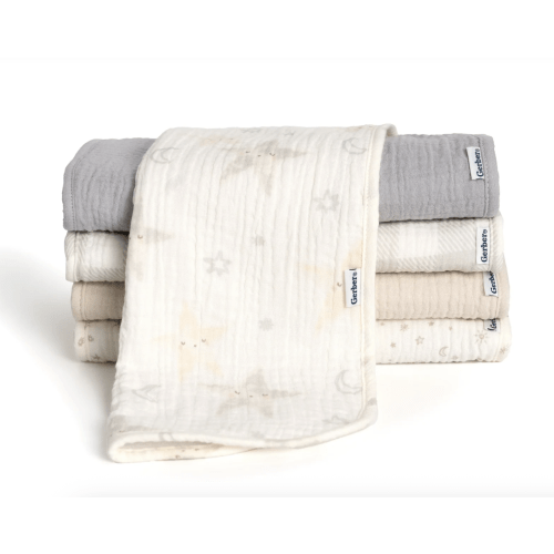 5-Pack Baby Neutral Stars Muslin Burp Cloths – Gerber Childrenswear