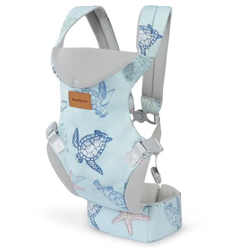 YooxArmor Baby Carrier Newborn to Toddler, Ergonomic Adjustable Toddler Carriers for 7-66 Lbs, Cozy Lightweight Infant Carrier with Neck Support, Baby Holder Carrier with Lumbar Support for Mom Dad