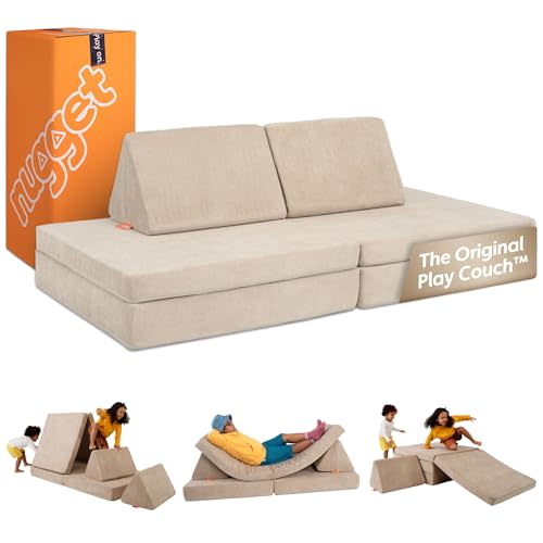 Nugget - The Original Play Couch for Kids - Modular Foam Children's Sofa for Playroom, Imagination, & Creative Open Ended Play - Washable & Convertible Playroom Furniture, Dunebuggy