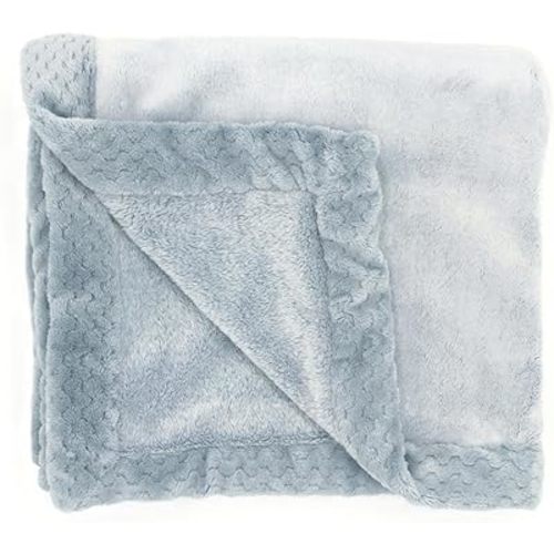 aden + anais Plush Blanket - Soft Minky Baby Blanket for Infants, Toddlers, Kids, for Crib, Stroller, Travel, Sea Blue