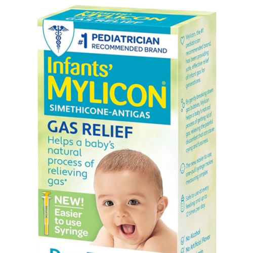 Mylicon Gas Relief Drops for Infants and Babies, Dye Free Formula, 0.5 Fluid Ounce