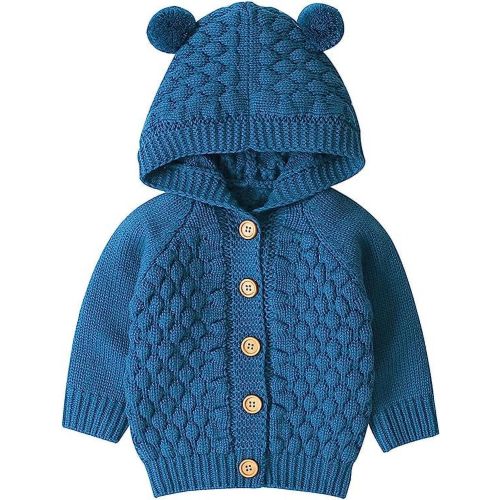 TOPGOD Baby Girl Knit Cardigan Sweater Hoodies Warm Tops Toddler Infant Bear Ear Outerwear Jacket Coat Outfit Clothes