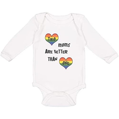 Baby Long Sleeve Bodysuit Mom 2 Moms are Better Than 1 Mom Mothers Baby Clothes