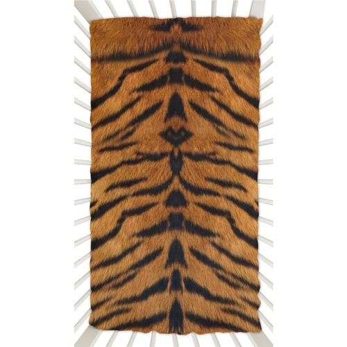Tiger Leather Leopard Print Crib Sheets for Boys, Girls Machine Washable Soft Cozy Microfiber Fitted Crib Sheet for Standard Crib and Toddler Mattresses Boys Girls 28x52 Inch