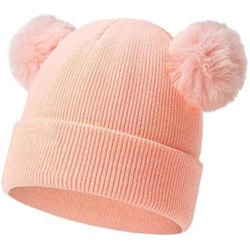 Baby Beanie Hat Toddler Infant Winter Knitted Hat Kids Soft Warm Pom Pom Beanie Cap for Boys Girls