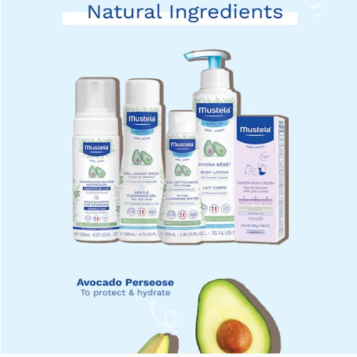 Mustela Newborn Arrival Gift Set - Baby Skincare & Bath Time Essentials - Natural & Plant Based - 5 Items Set