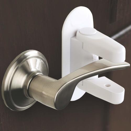 SUSWIM Childproof Door Lever Lock (2 Pack) - Kids Security with 3M Adhesive Handles