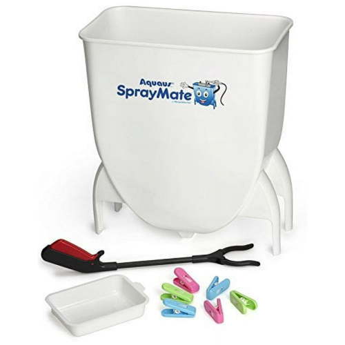 Aquaus SprayMate Cloth Diaper Sprayer Splatter Shield - Perfect for Rinsing Cloth Diapers, Bedpans, Potty Seat Bowls and More! Ergonomic Design Prevents Splattering and Airborne Germs / Bacteria