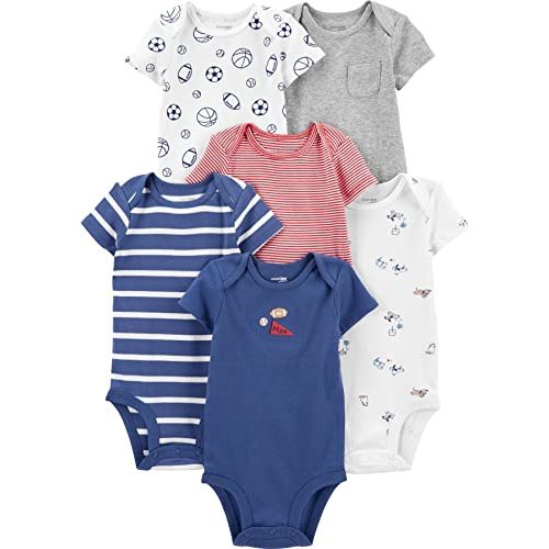 Simple Joys by Carter's baby-boys 6-pack Short-sleeve Bodysuit