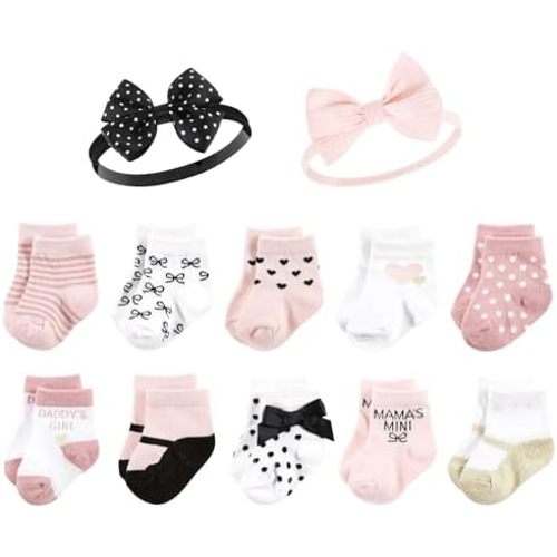 Hudson Baby Unisex Baby Girls' sock and headband