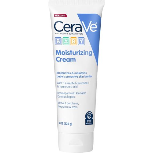 CeraVe Baby Cream, Gentle Moisturizing Cream with Ceramides, Fragrance, Paraben, Dye & Phthalates Free, Rich & Non-Greasy Feel, Gentle Baby Skin Care, 8 Ounce