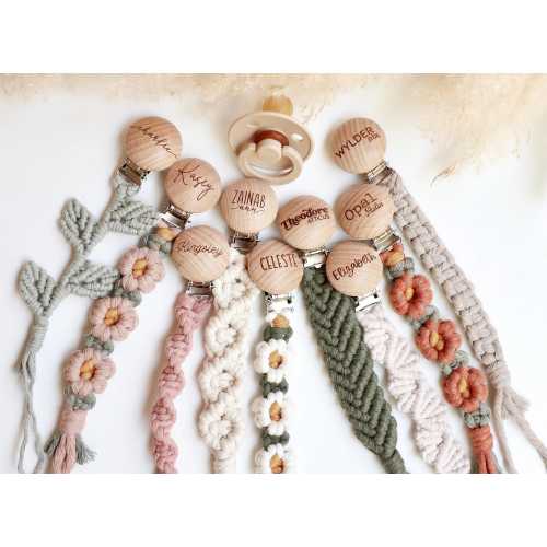Personalized Clip, Macrame Baby, Heirloom, Baby Shower Gift, New Baby Gift, Unique Baby Gift, Baby Girl, Baby Boy, Easter Basket