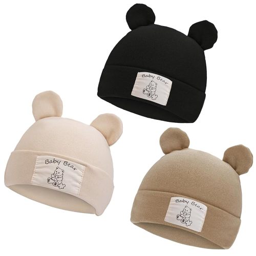 KIDOCHEESE Toddler Beanie Baby Boy Infant Kids Beanie Bear Ears Hats Warm Autumn Winter Caps