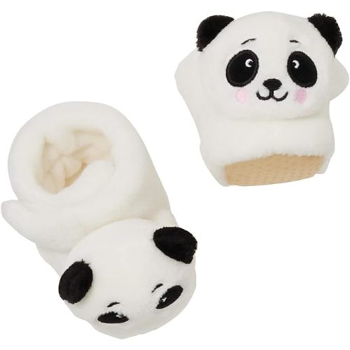 Enesco Izzy and Oliver New Baby Infant Panda Character Super Soft Booties, White, One Size